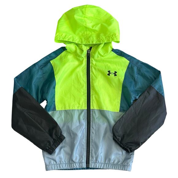 UNDER ARMOUR Boys Color Block Windbreaker 7 NWOT - Picture 1 of 5